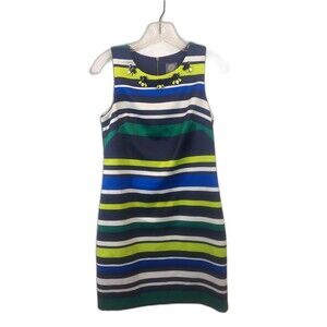 Vintage Y2K Vince Camuto Multicolor Sleeveless Dress Size 2 VC8M2507